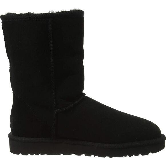 UGG Womens Classic Short Ii Boots Black Size 6 - Picture 2 of 7